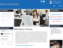 Tablet Screenshot of onlinesastrainings.com